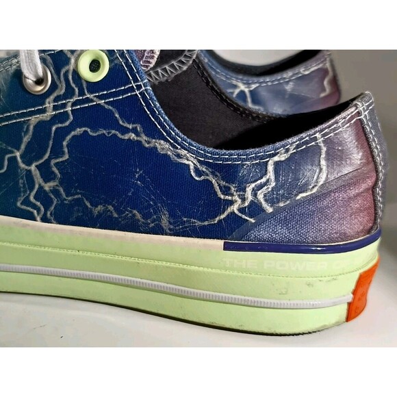 Pigalle X Converse Chuck 70 Shoes Men's 8 Low Top Blue Lightning Storm - Picture 8 of 14